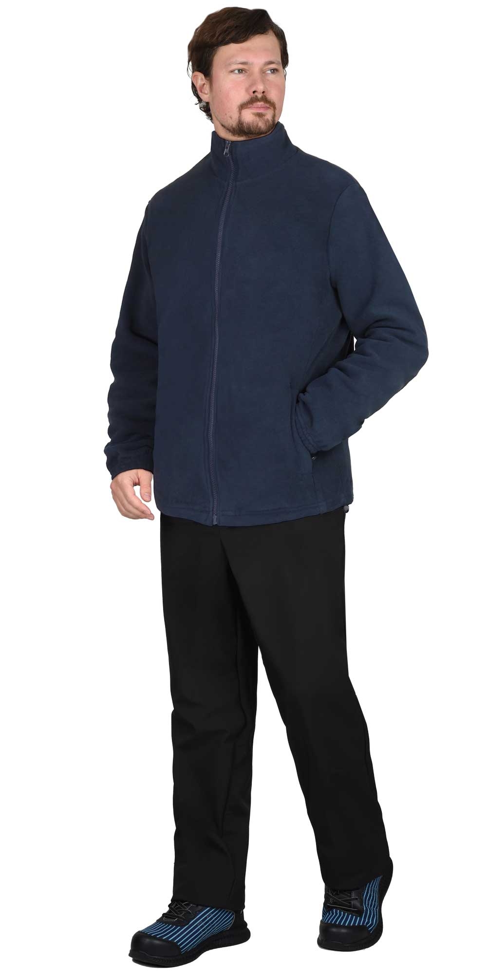 Куртка флисовая темно-синяя, 280 г/м2