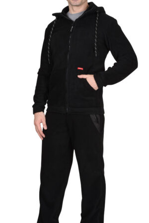 Куртка флисовая СИРИУС-МЕРКУРИЙ черная, 280 г/м2