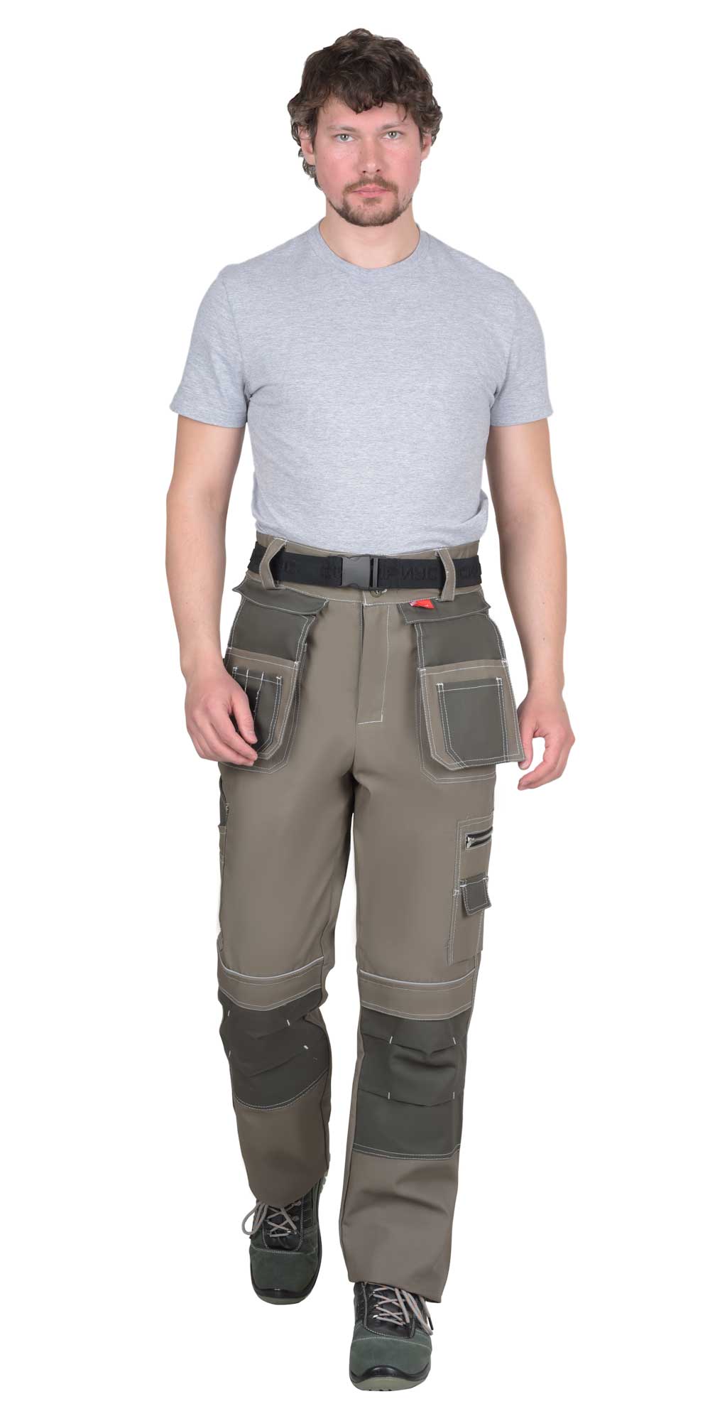 Костюм СИРИУС-ТОКИО куртка, брюки, тёмно-песочный с хаки, 265 г/м2, 100%ХБ — изображение 4