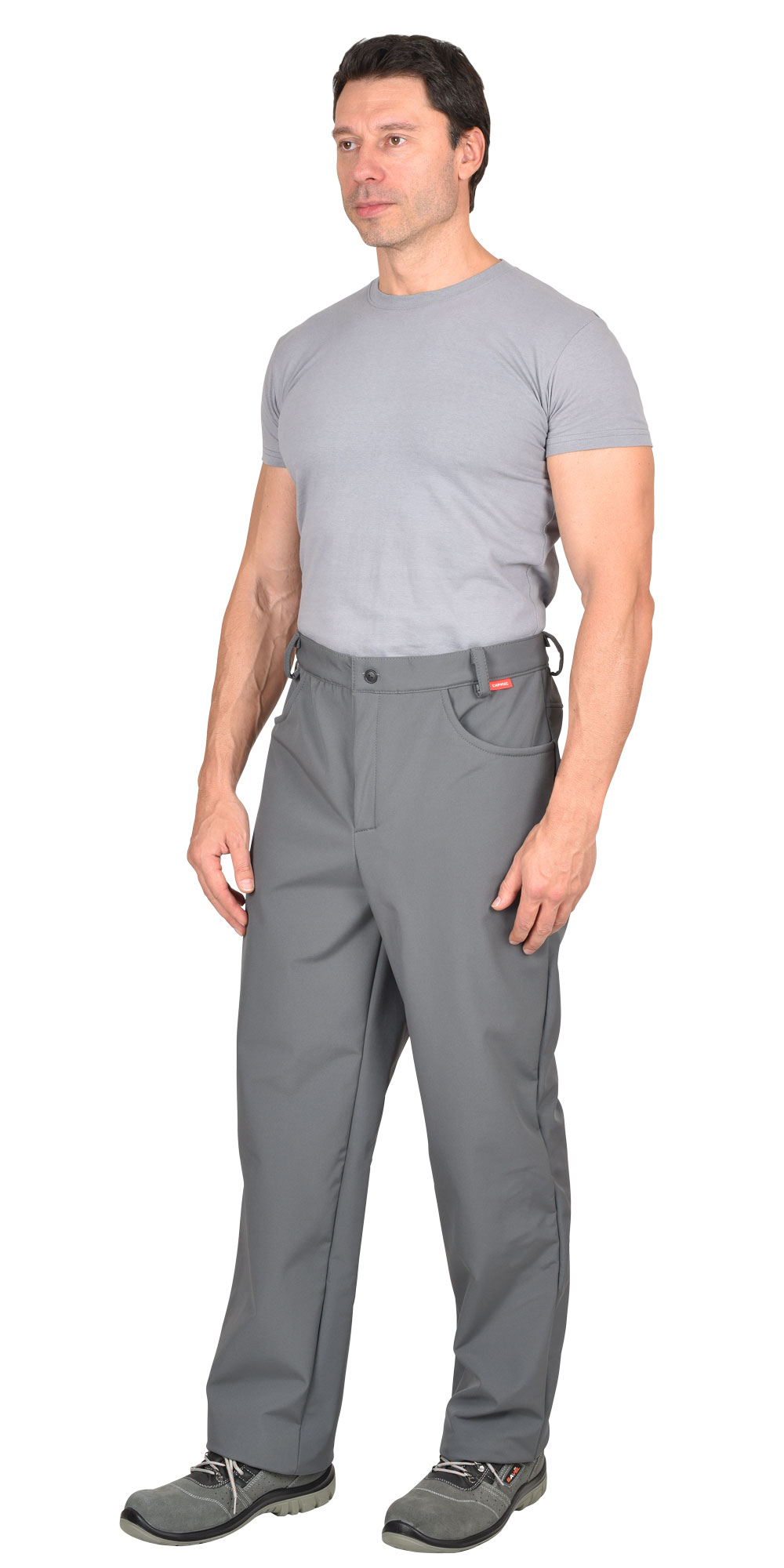 Брюки СИРИУС-АЗОВ серый софтшелл, 350 г/м2