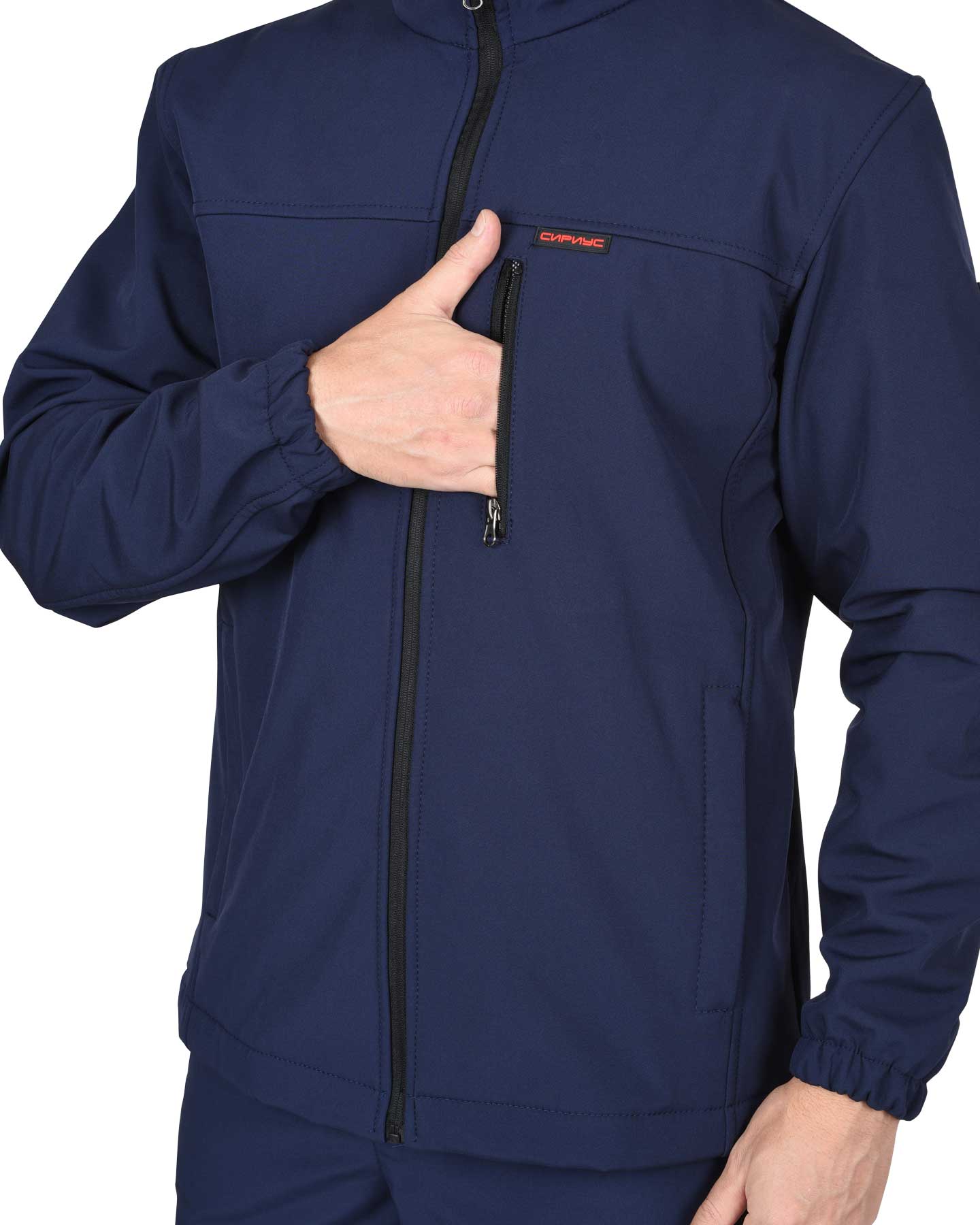 Куртка СИРИУС-АЗОВ синий софтшелл, 350 г/м2 — изображение 4