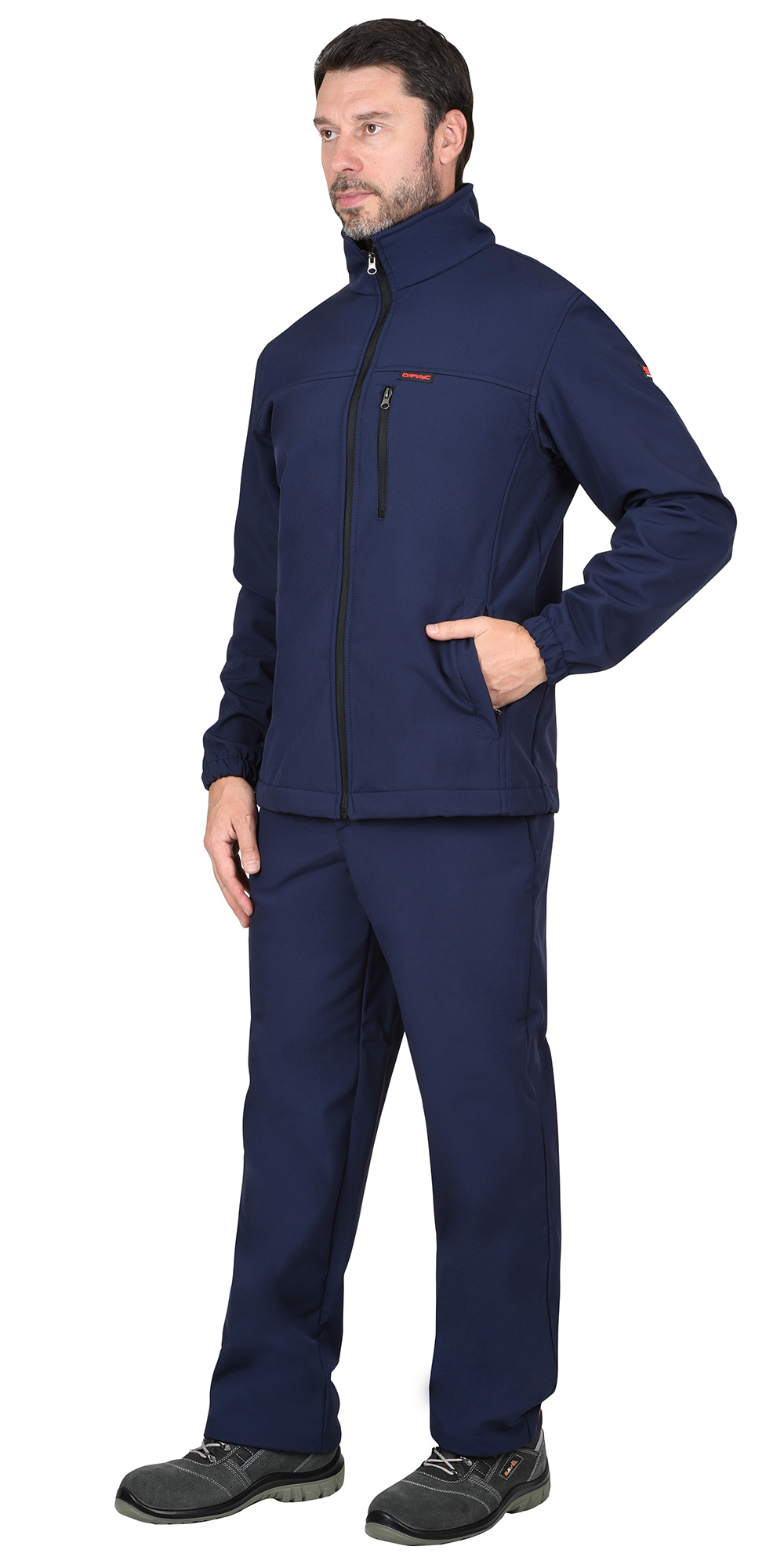 Куртка СИРИУС-АЗОВ синий софтшелл, 350 г/м2