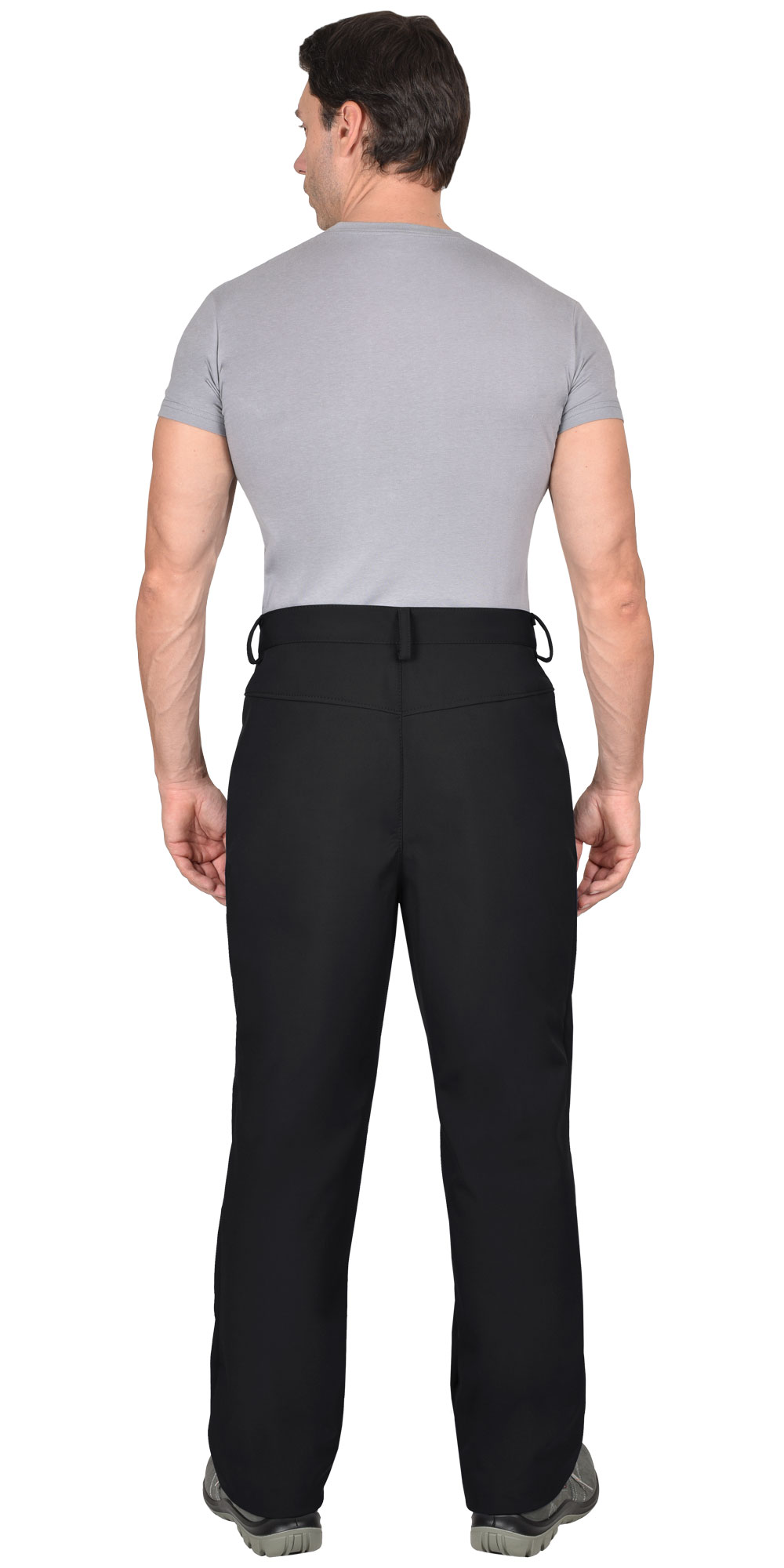 Костюм СИРИУС-АЗОВ с капюшоном черный софтшелл, 350 г/м2 — изображение 4