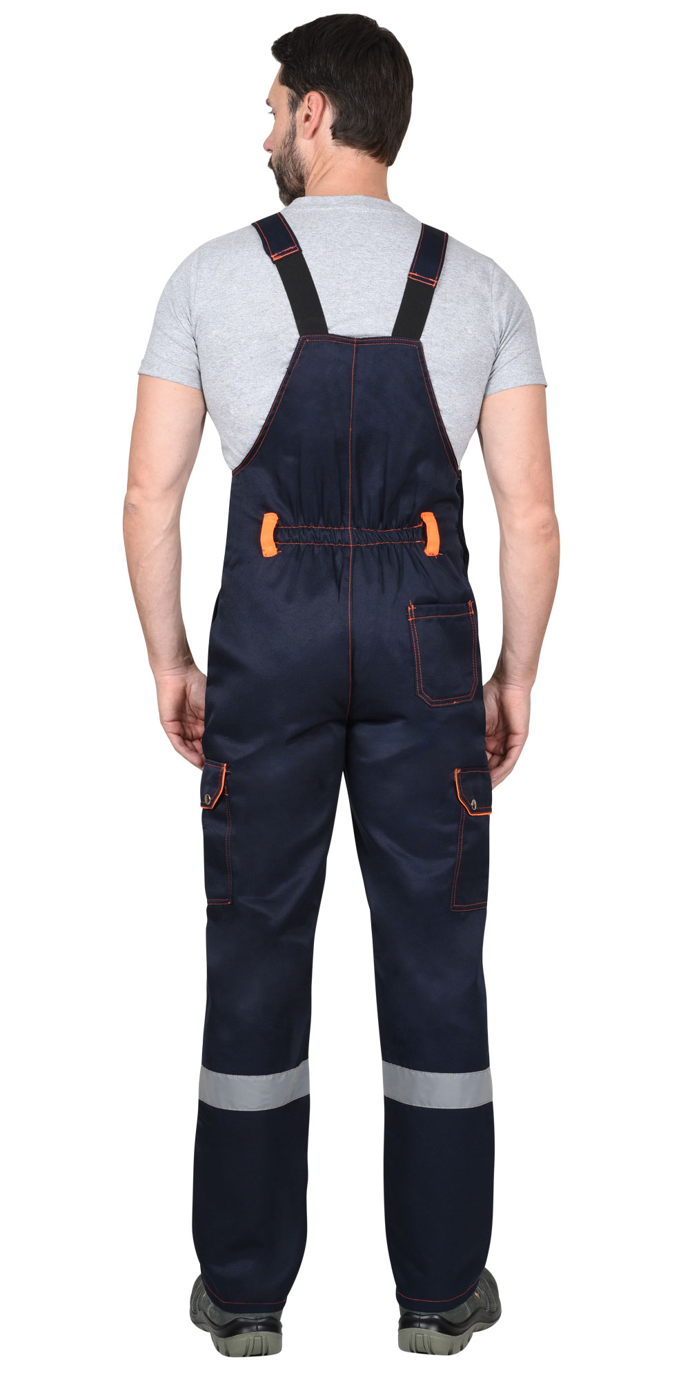 Костюм СИРИУС-ТИТАН куртка, п/к синий с оранжевым и СОП, 215 г/м2, 80%ПЭ, 20%ХБ — изображение 5