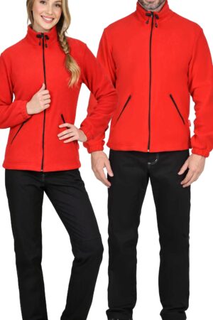 Куртка флисовая красная, 280 г/м2