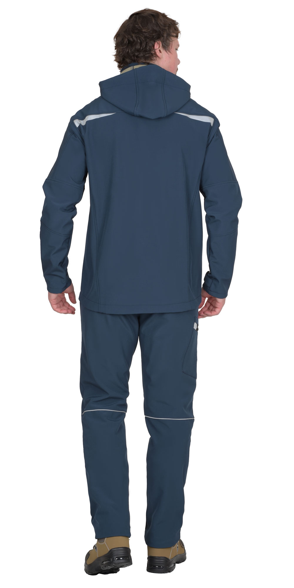 Костюм СИРИУС-СПЕЙС куртка, брюки, софтшелл синий, 325 г/м2, 94%ПЭ, 6%СП — изображение 4