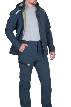 Костюм СИРИУС-СПЕЙС куртка, брюки, софтшелл синий, 325 г/м2, 94%ПЭ, 6%СП
