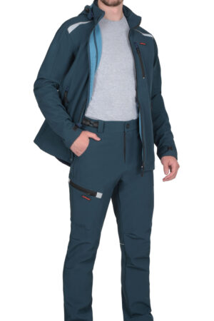 Костюм СИРИУС-СПЕЙС куртка, брюки, софтшелл морская волна, 245 г/м2, 65%ПЭ, 35%ХБ