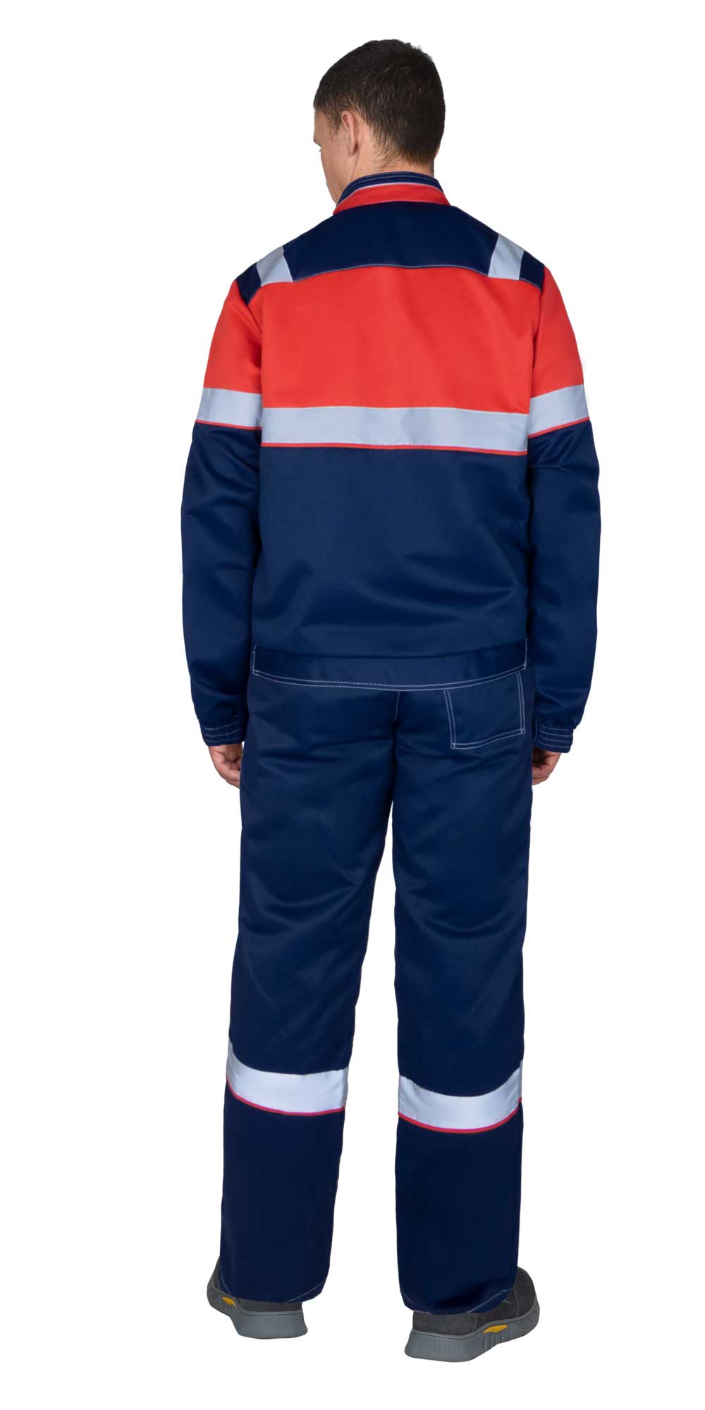 Костюм СИРИУС-НАВИГАТОР куртка, брюки, синий с красным и СОП, 245 г/м2, 65% ПЭ, 35% ХБ — изображение 2