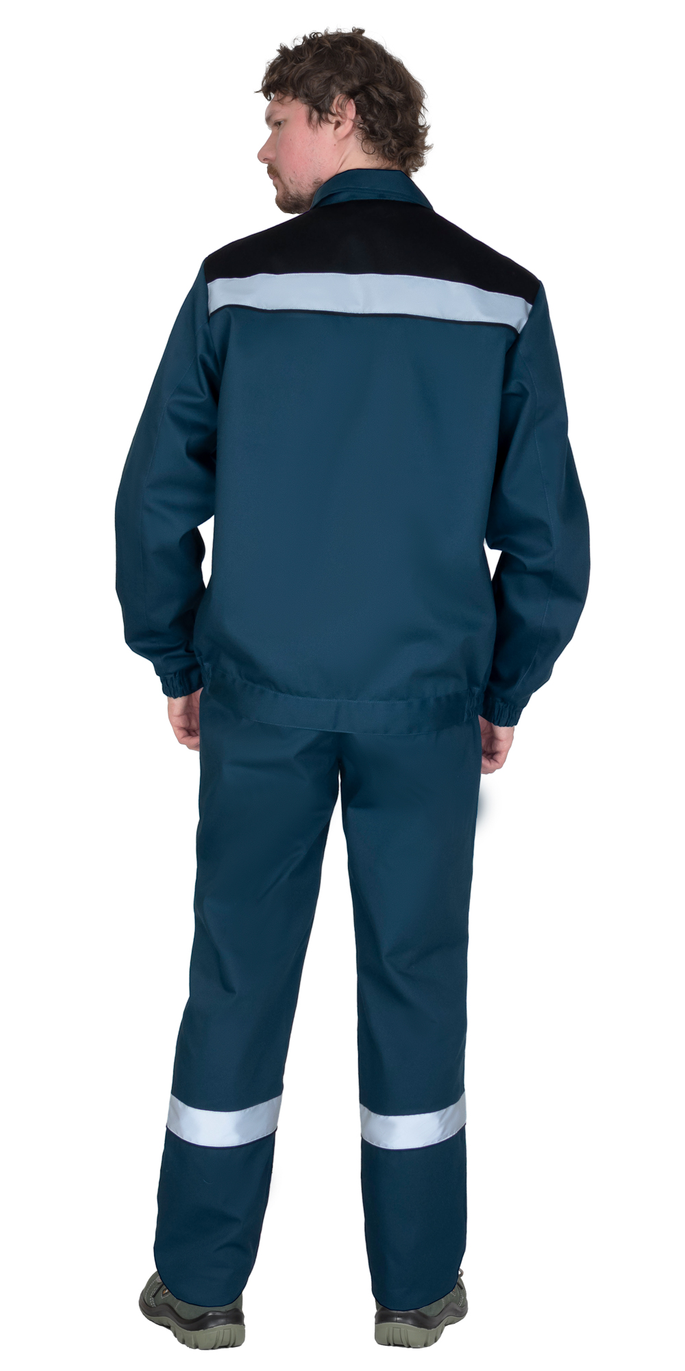Костюм СИРИУС-МАСТЕР куртка кор., брюки, морена с черным и СОП, 245 г/м2, 65% ПЭ, 35% ХБ — изображение 2