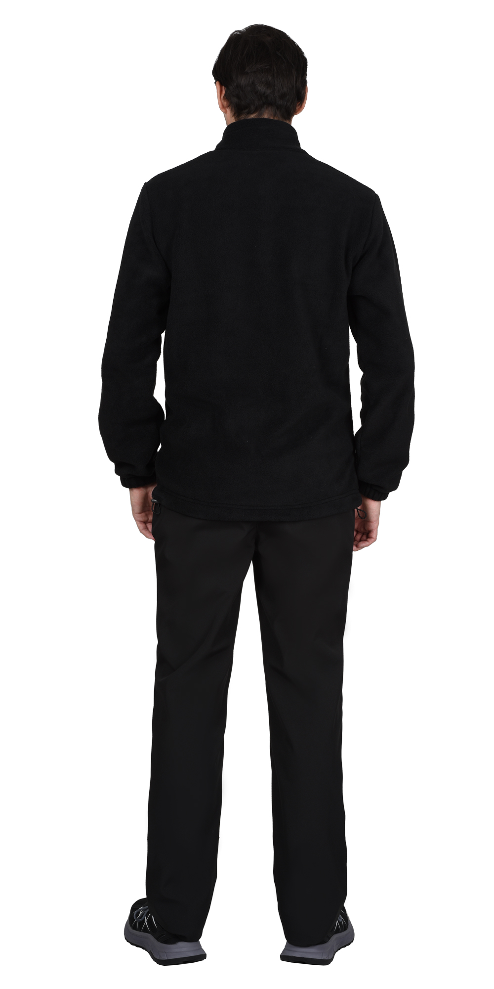 Куртка флисовая черная, 280 г/м2 — изображение 2