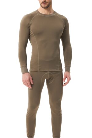 Термобельё в комплекте (фуфайка, кальсоны) EcoDry RealMan хаки (В КОРОБКЕ)